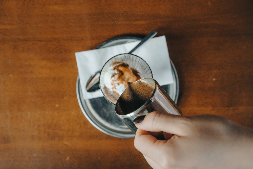 cách làm affogato kem vani espresso nóng