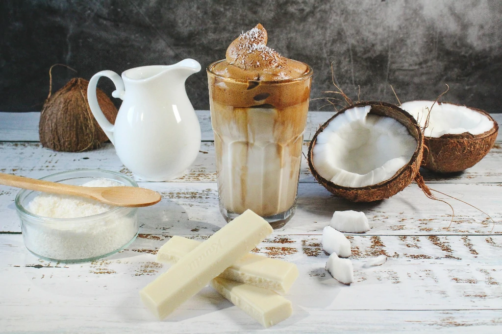 cách làm cafe dừa đá xay